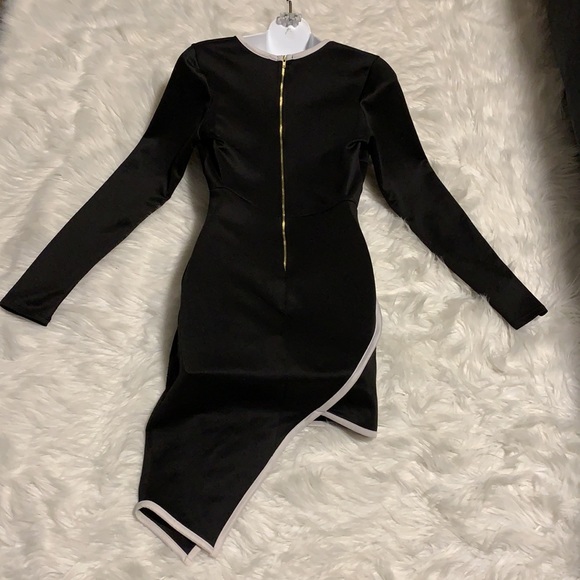 Black Asymmetrical Dress - Picture 6 of 8